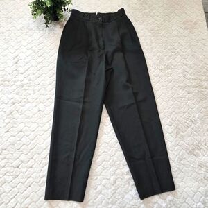 Gruppo Americano Studio Green Wool Menswear-Inspired Tapered Pants, Size 2